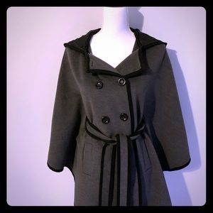 Tulle Anthropologie Hooded Belted Wrap Coat